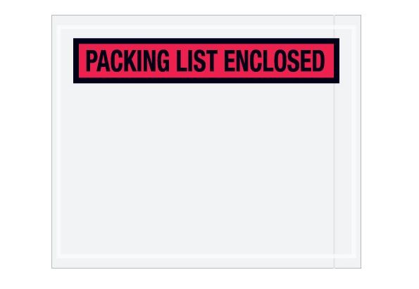 "Packing List Enclosed" (Panel Face) Envelopes