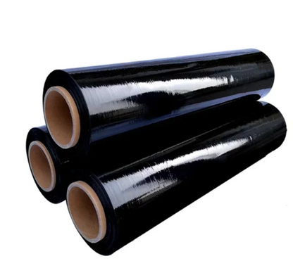 18" x 1500' Black Stretch Wrap 80 Gauge - Shipping Depot