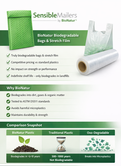 Sensible Mailers™ Biodegradable Poly Bubble Mailers - 10.5x16" #5