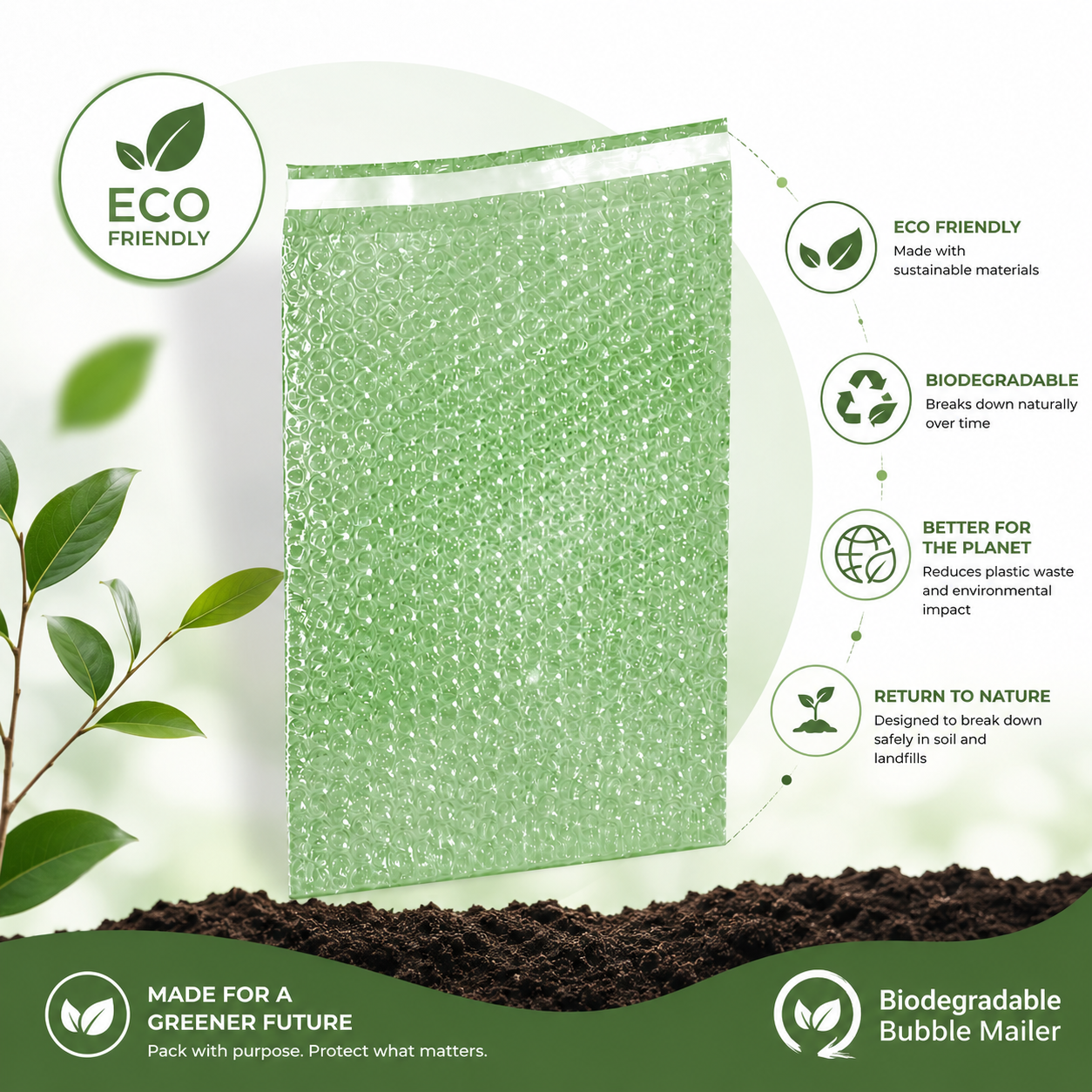 Sensible Mailers™ Biodegradable Bubble Out Bags
