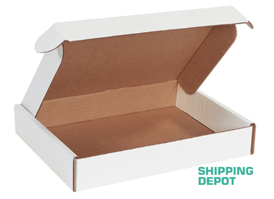 White Corrugated Mailers - Front Lock - 9 x 6.25 x 4"